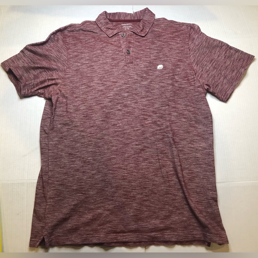 Banana Republic Men’s Casual Formal Short Sleeve Maroon Polo Shirt Size XL